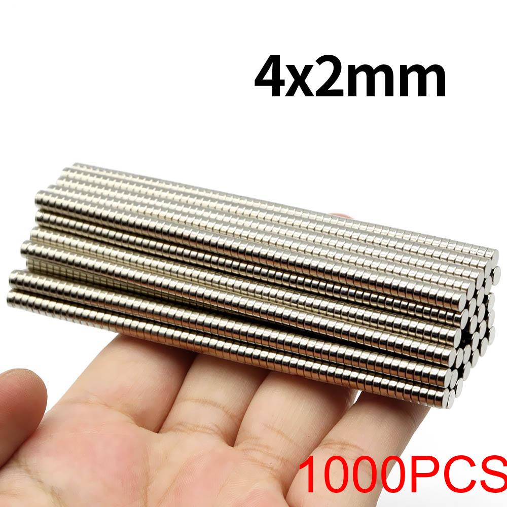 4x2mm Super Strong Neodymium Magnet N35 NdfeB Permanent Magnetic imanes Round Powerful Magnets Refrigerator