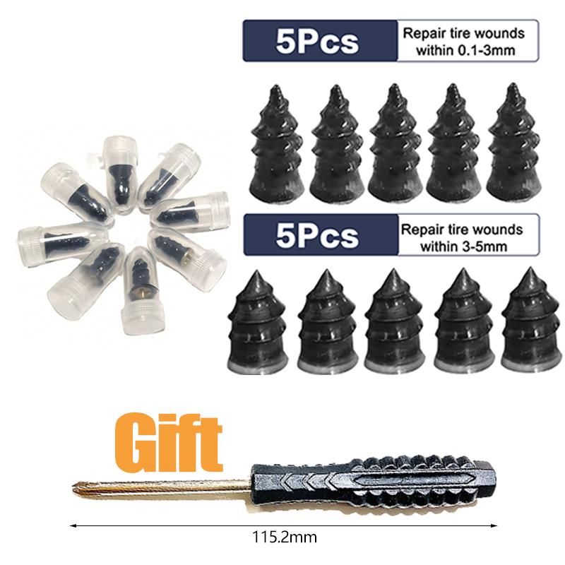 Car Motorcycle Vacuum Tyre Repair Nails Truck Scooter Bike Tire Puncture Repair Tubeless Tools Rubber Metal Accessories 10/30Pcs