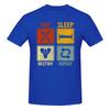 Piece Eat Sleep Repeat Funny Graphic  Cotton TShirt Destinies MMOFPS Tops Tees For Unisex
