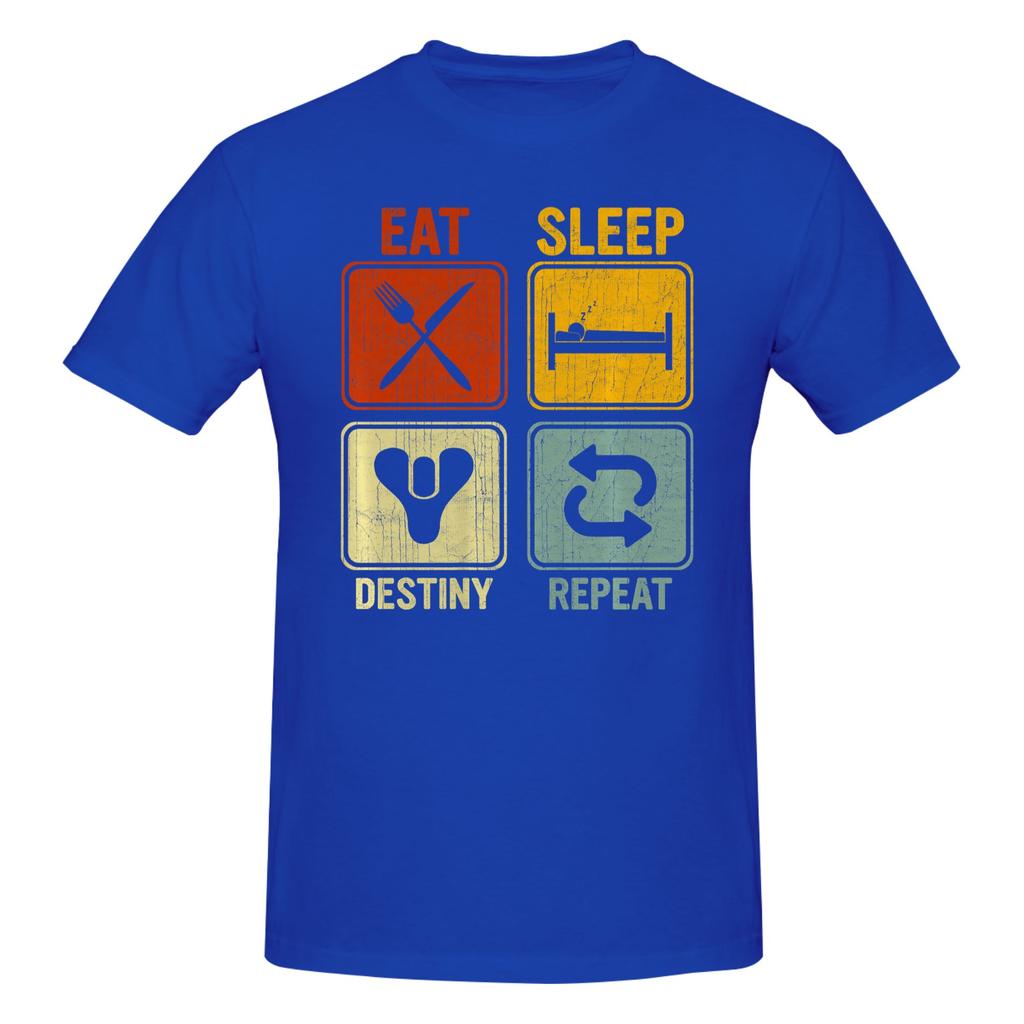 Piece Eat Sleep Repeat Funny Graphic Cotton TShirt Destinies MMOFPS Tops Tees For Unisex