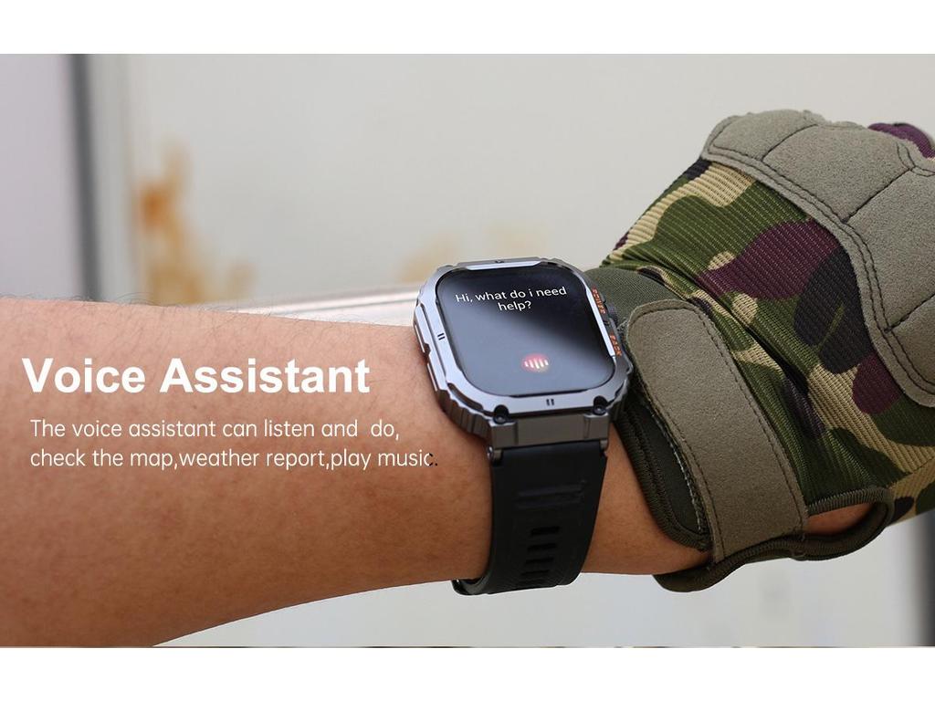 Умные часы K57PRO: Звонки по Bluetooth, уведомления, 3-защита от спорта на открытом воздухе, мониторинг артериального давления и уровня кислорода.