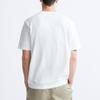 Zara Однотонная облегающая футболка с круглым вырезом и коротким рукавом, мужские топы, белая 1887470-250
