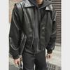 DM Tenacious Loose-Fit Padded Shoulder Leather Jacket - Men's American Retro Style