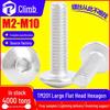201 Stainless Steel Large Flat Head Hex Socket Screw - Mushroom Head Bolt M4/M5/M6