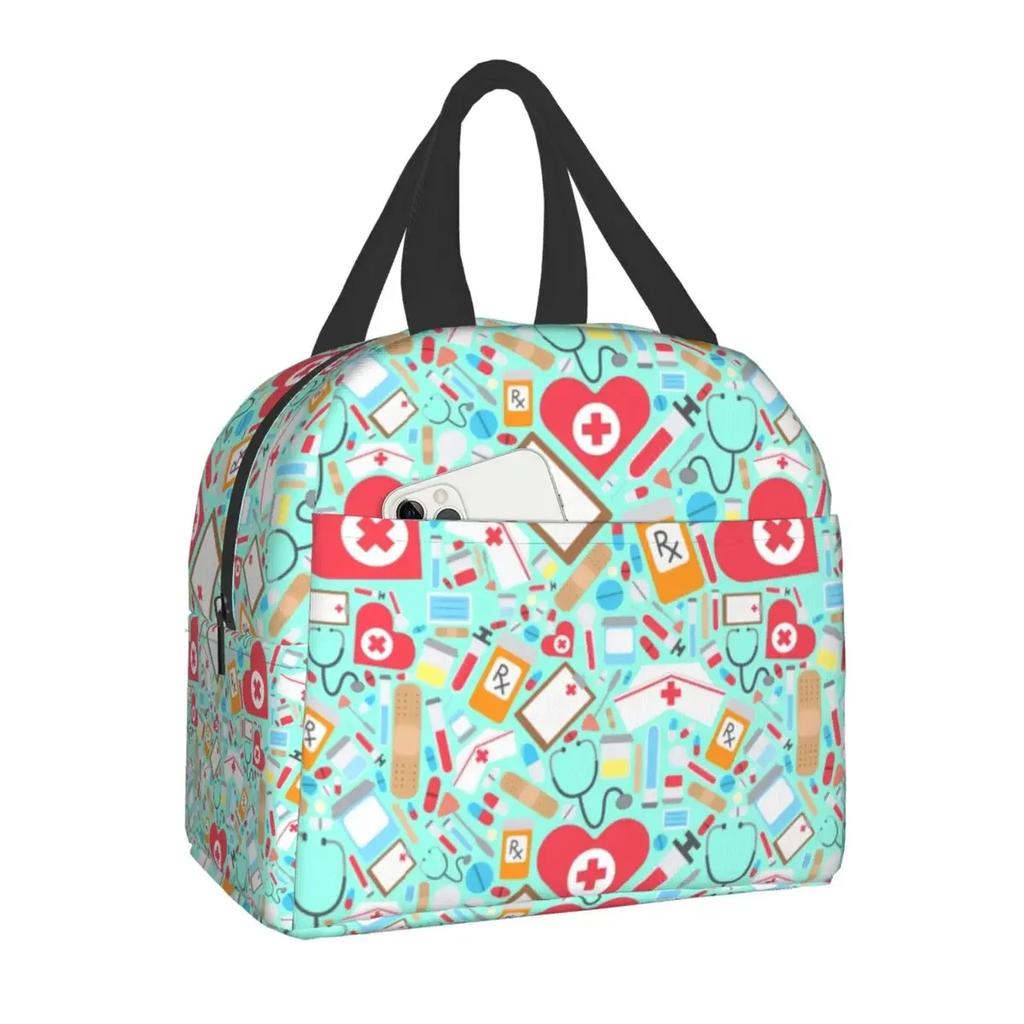 Горячая Распродажа Сумка для обеда медсестры для женщин Портативный термохолодильник Изолированная коробка для бенто Школьные сумки для пикника