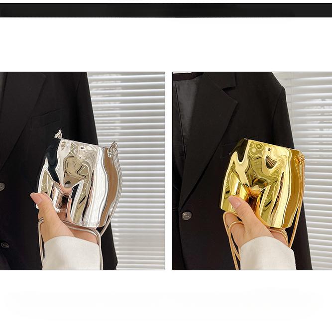 Маленькая забавная дизайнерская акриловая сумка-цепочка, маленькая сумка через плечо, женская новая забавная прыгающая сумка, сумка-конверт для наушников, губной помады