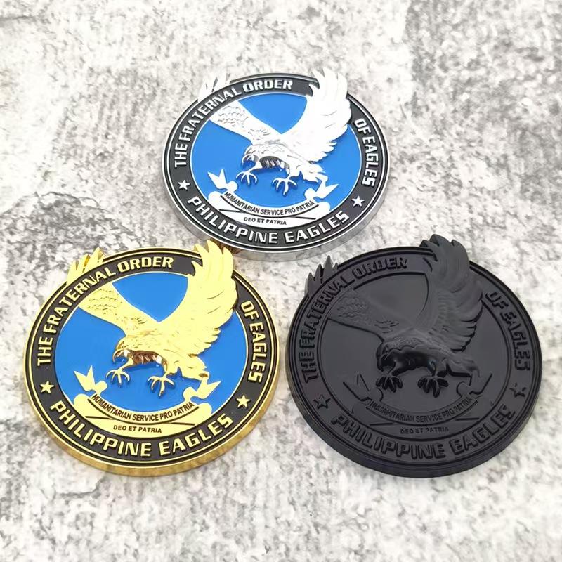 Metal car emblem Eagle totem metal body sticker High-grade alloy eagle car tail emblem