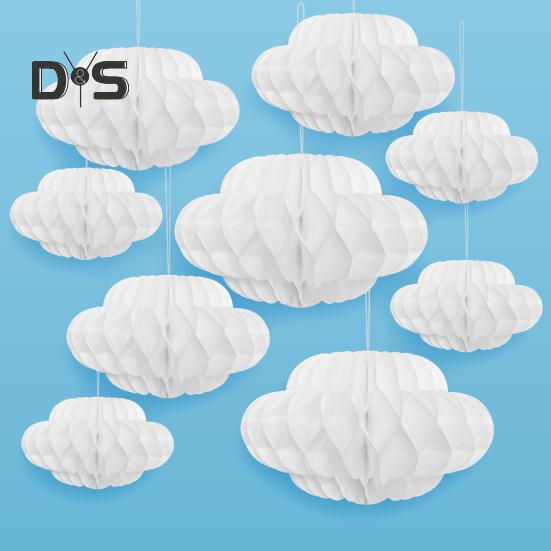 Облако, подвесное украшение в виде сот, 3D искусственные облака, украшения в виде сот для свадьбы, дня рождения, детской комнаты, декора детского душа