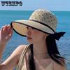 New Korean Version Grass Hat Beach Sun Protection Bow Sun Hat Women's Grass Woven Hat Summer