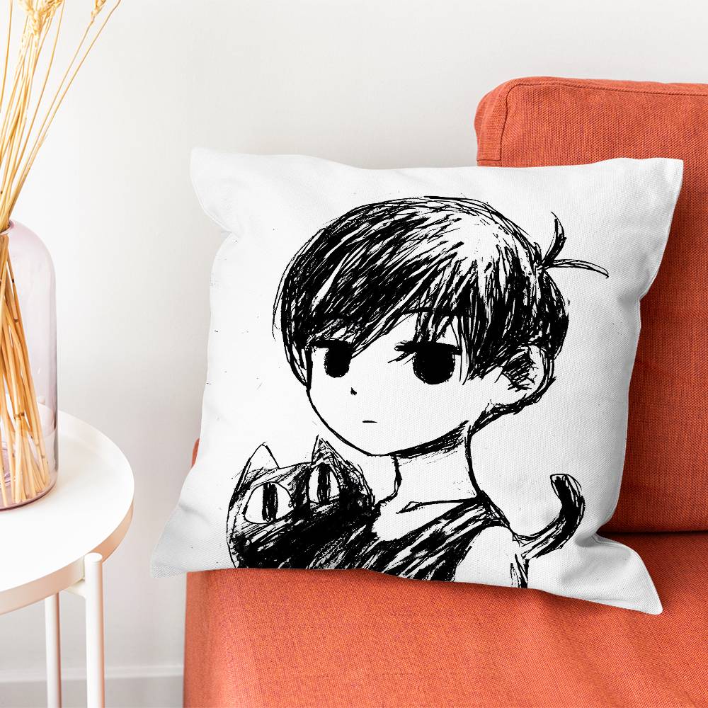 Sunny OOmori Game Pillow Case Plush Fabric Soft Pillowcase Double Sided Print Cushion Cover Household Gifts