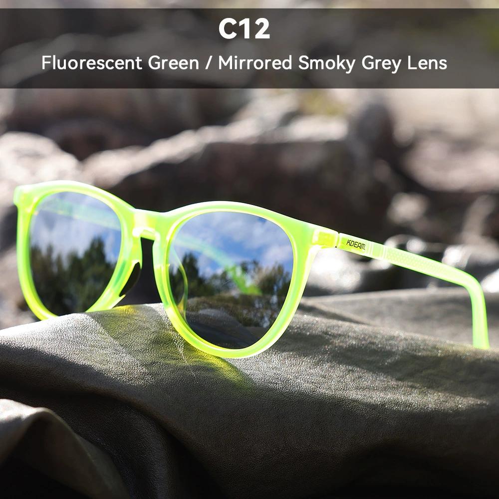 New KDEAM Brand Simple Stylish Design Vintage Men Polarized Sunglasses Fashion Women Oval Glasses Filter Reflected Light Eyewear