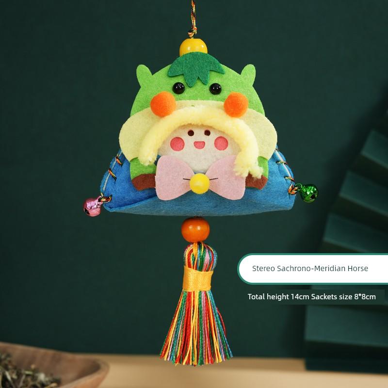 Dragon Boat Festival Handmade DIY Material Package Perfume Bag Zongzi Zodiac Sachet Argy Wormwood Mosquito Repellent Chinese Herbal Medicine Bag