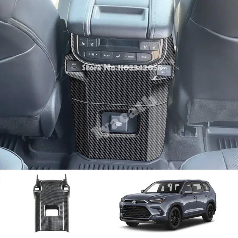 LHD Для Toyota Grand Highlander 2024 2025 углеродный переключатель подъема окна панель рычага переключения передач приборная панель лампа для чтения вентиляционное отверстие кондиционера крышка подлокотника