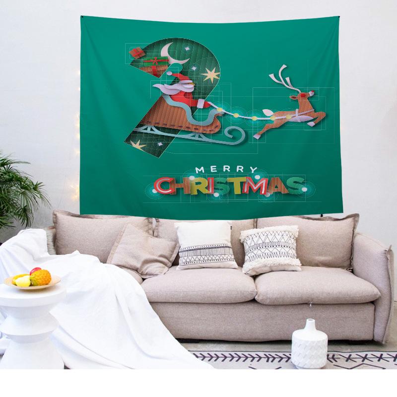 Hippie Christmas Home Decor Tapestry Santa Art Tapestry Bedroom Living Room Wall Decor Backdrop Cloth