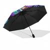 Hamster Kingdom Glass pattern umbrella, portable and foldable design, 8 ribs, a casual accessory for Halloween, Christmas, and birthday gifts.