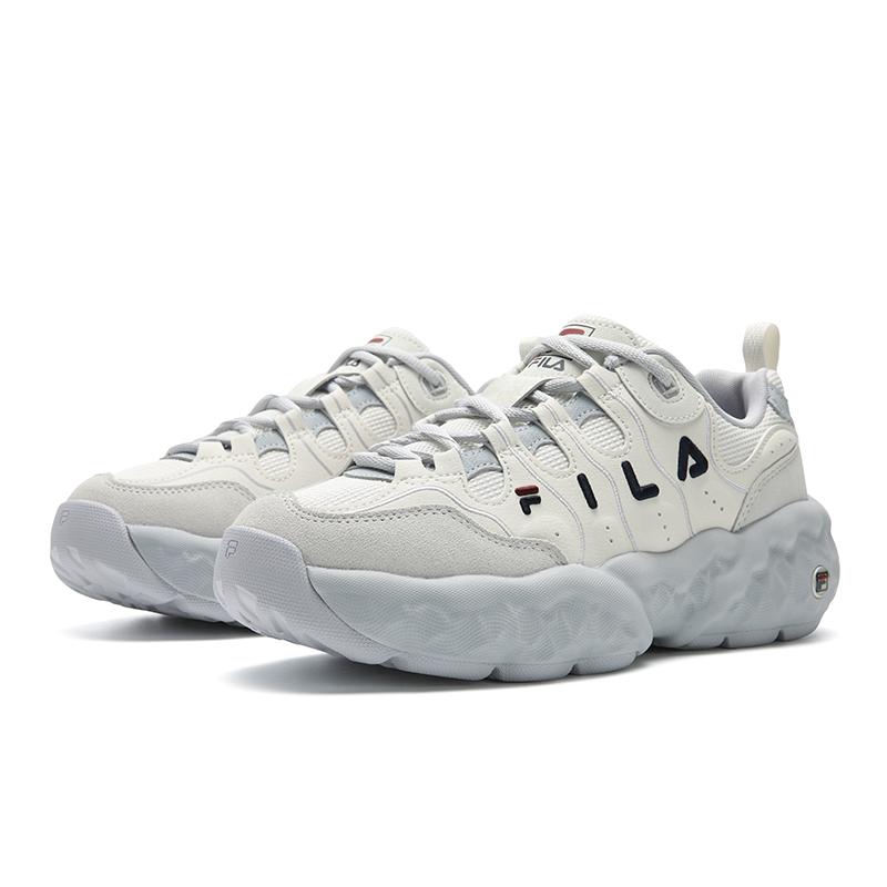 Fila MUFFIN Амортизирующие износостойкие дышащие легкие низкие повседневные туфли женские микро белый F12W541145FWW