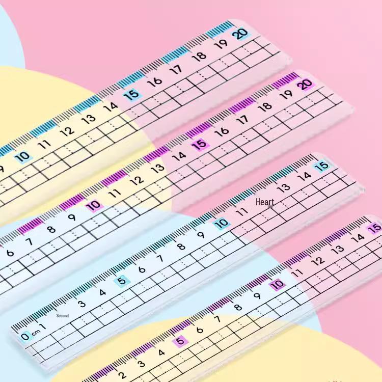 Прозрачная линейка против близорукости для учеников начальной школы с волнистыми и прямыми линиями