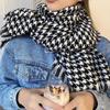 Yuzhaolin Women's Houndstooth Tassel Scarf