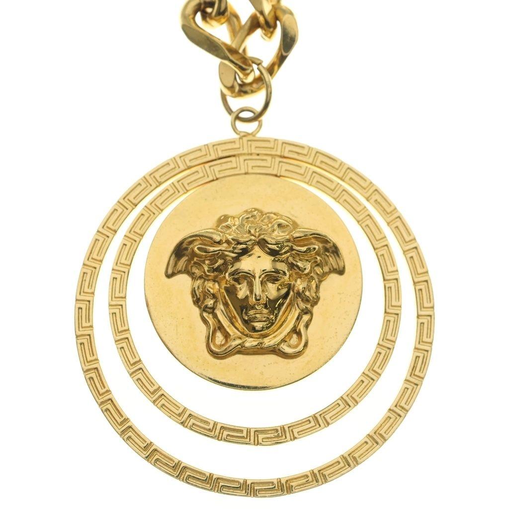 Б/у Длинное колье VERSACE Medusa GP Chain Золотое