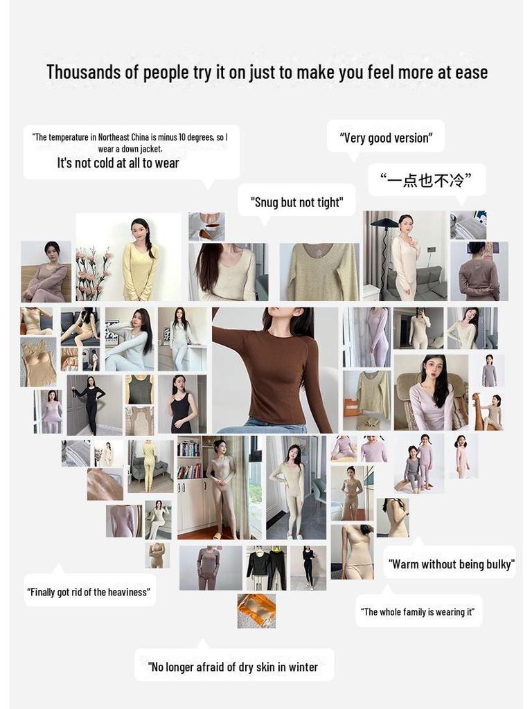 Women's Merino Wool Velvet Bottoming Shirt - Antibacterial Autumn Top