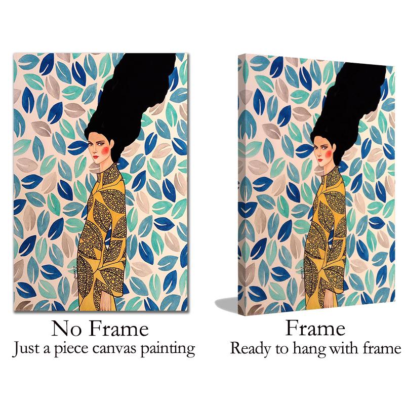 Современные женщины красочные цветы волосы девушки стены книги по искусству холст картины плакат на скандинавскую тему винтажные настенные панно для гостиной