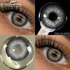 1 пара контактных линз синего цвета, цветные линзы для красоты глаз, макияж, линзы для серых зрачков, годовые косметические линзы, зеленые контакты