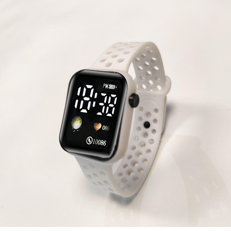 Водонепроницаемые студенческие спортивные часы C1-3 с модным радужным шрифтом