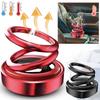 Solar Air Aromatherapy Fast Heating Flavoring Car Parfum 360 Rotation Double Ring Interior Decoration Rotating Car Air Freshener