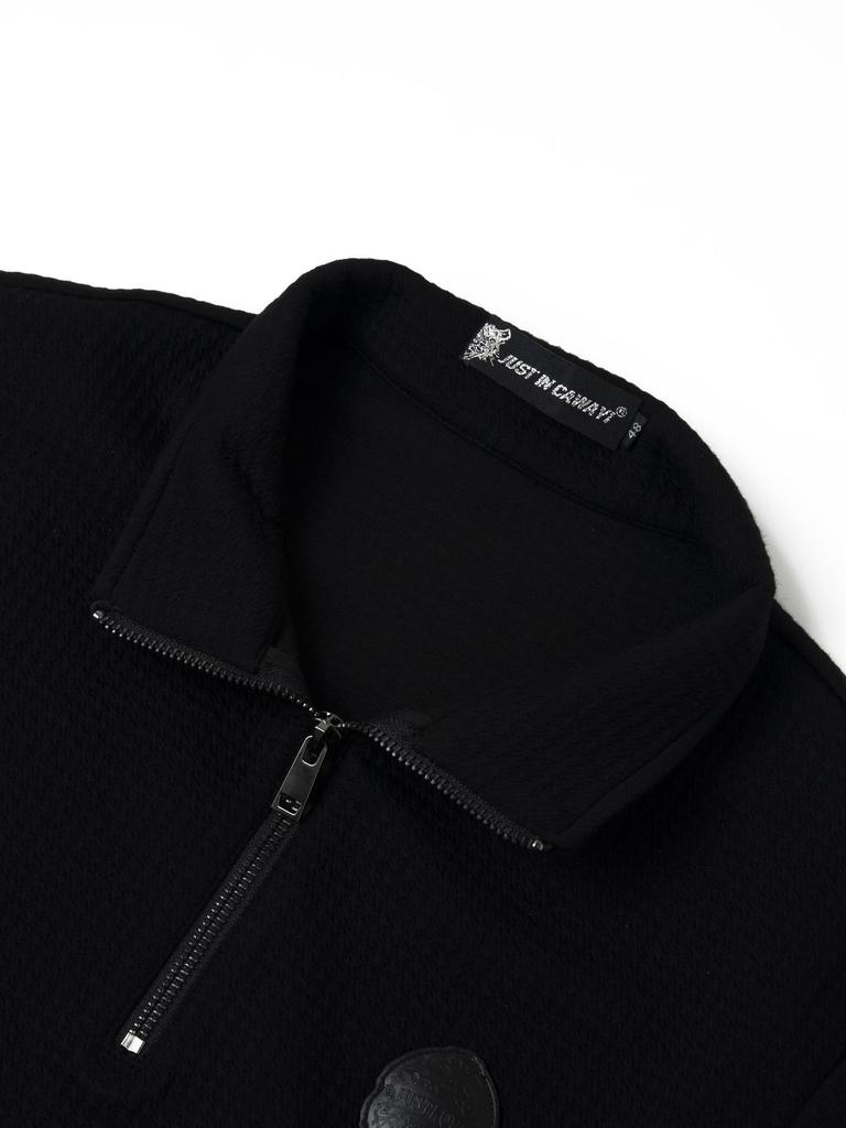 Мужская осенняя толстовка с капюшоном и лацканами в стиле business casual – Теплая верхняя одежда с длинным рукавом