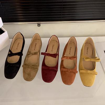 Модная SUOJIALUN 2025 Осень Новая Марка Женские Туфли на Плоской Подошве Модный Бант Круглый Носок Женские Туфли Мэри Джейн Мягкий Плоский Каблук Туфли-Лодочки