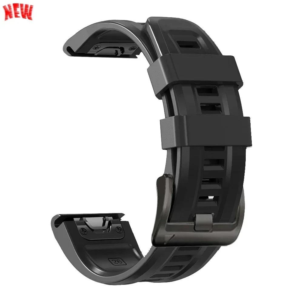 Силиконовый ремешок 26 мм 22 мм для Garmin Fenix 8 E 7 7X Pro 5 5X Plus 6 6X Pro Epix Gen 2 Tactix 8 7/Enduro 3 Браслет QuickFit