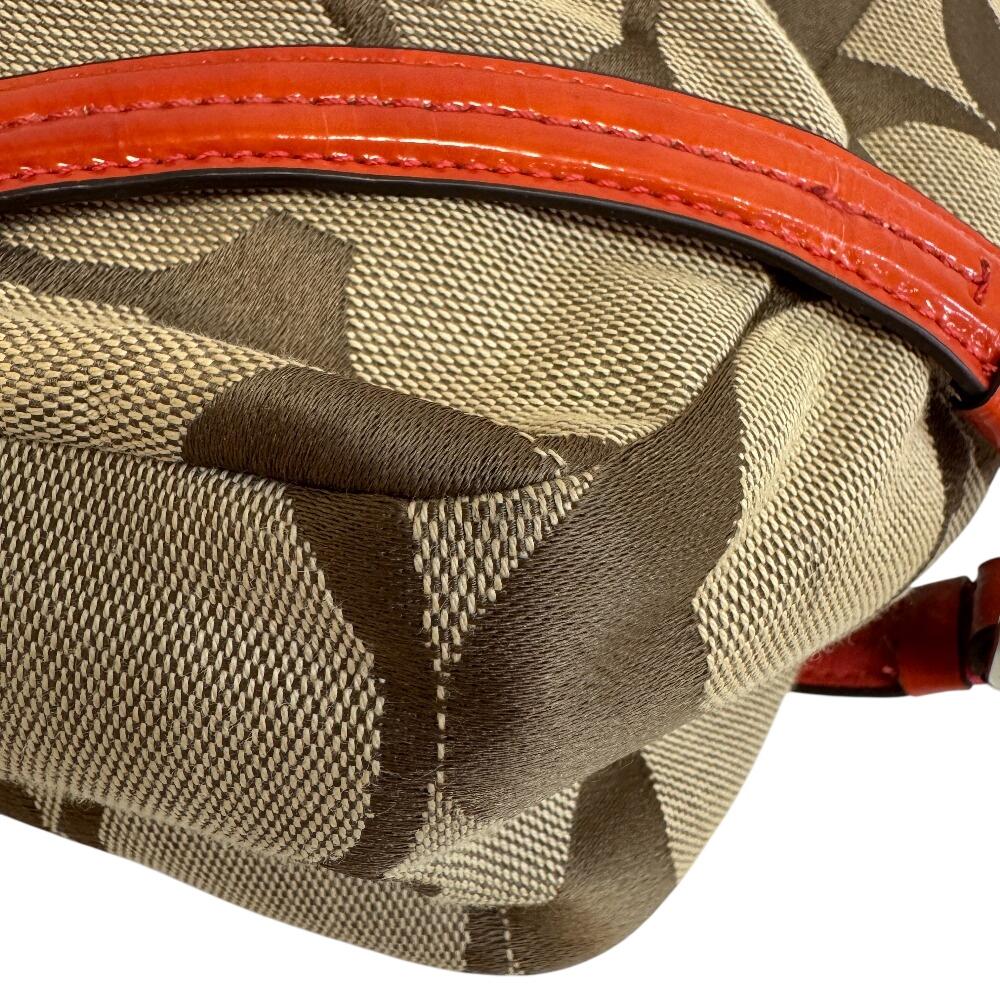 Coach 18903 Фирменная холщовая сумка через плечо бежевый холст Женская Б/У