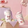 X&W 430 мл для Sanrio Термокружка из нержавеющей стали Мультяшная кружка с трубочкой Hello Kitty для кофе и молока Сохраняет тепло и холод Посуда