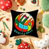 Ball Sports Doodles Cushion Cover Plush Fabric Soft DoubleSided Printed Sofa Warm Winter Home Gift Pillow Cover