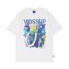 Wassup Heods Retro Oil Painting Trendy Brand Short-Sleeved Men's and Women's Summer New Heavyweight Street Couple Round Neck T-Shirt