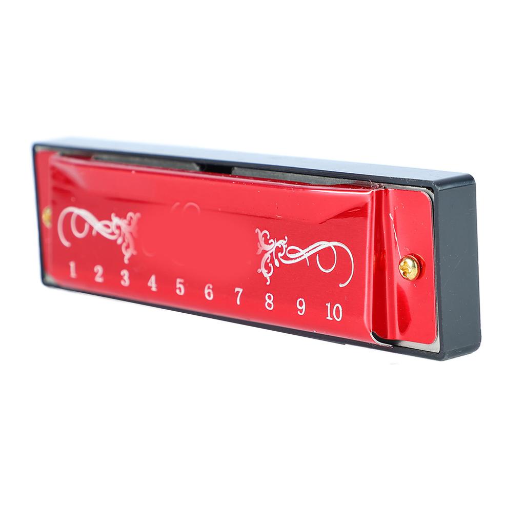 Губная гармошка 10 отверстий 20 мелодий C Key Professional Standard с футляром для детей-новичков, красная