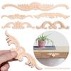 Door Decoration Woodcarving Decorative Corner Appliques Frame Wooden Figurines Crafts Wood Carved