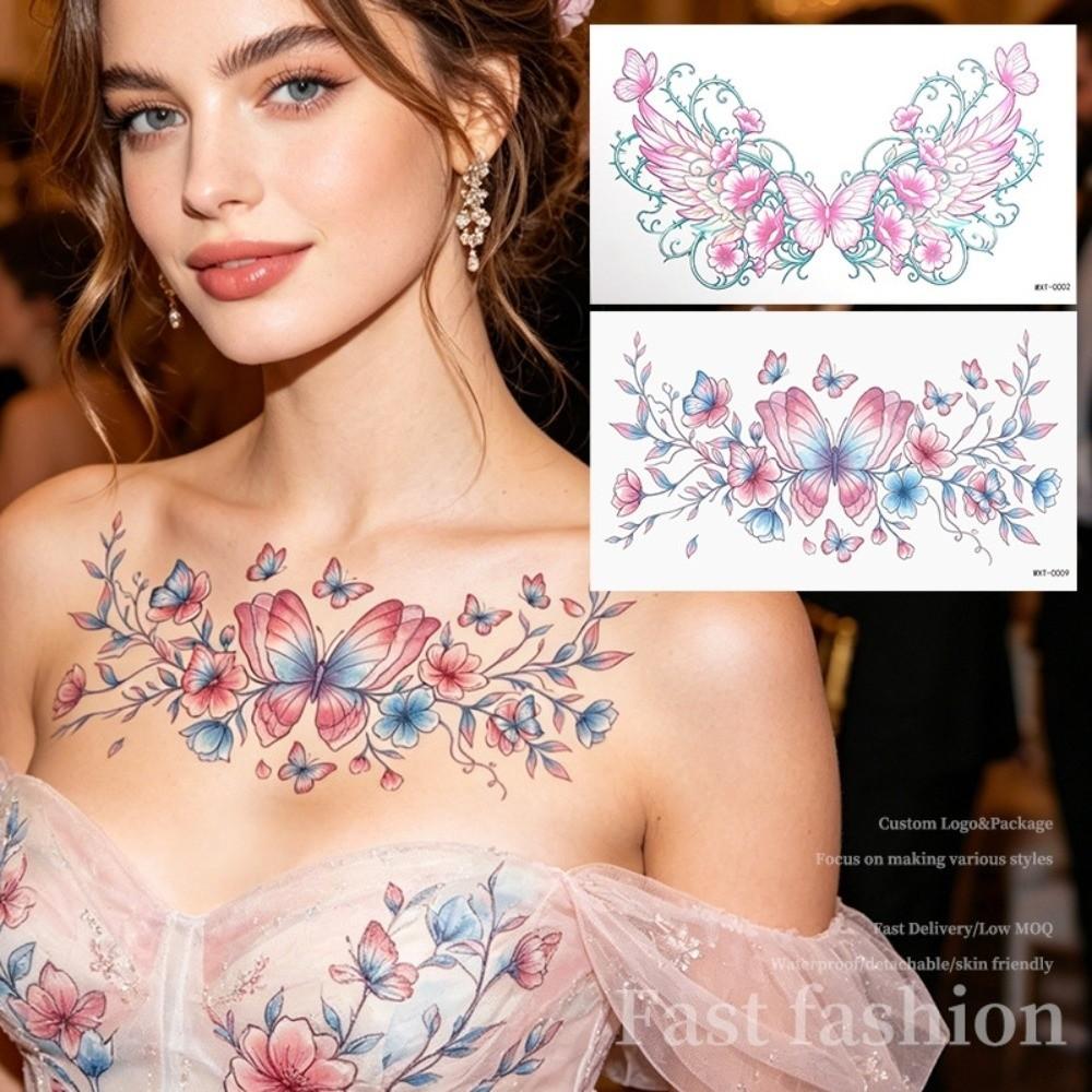 Waterproof Floral Body Art Sticker 3D Texture Temporary Tattoo Leg/ Arm/ Hand/Foot