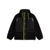 Li Ning China Series Hidden Zipper Hooded Cotton Jacket With Back Print Men Jackets Black AFDSB33-2