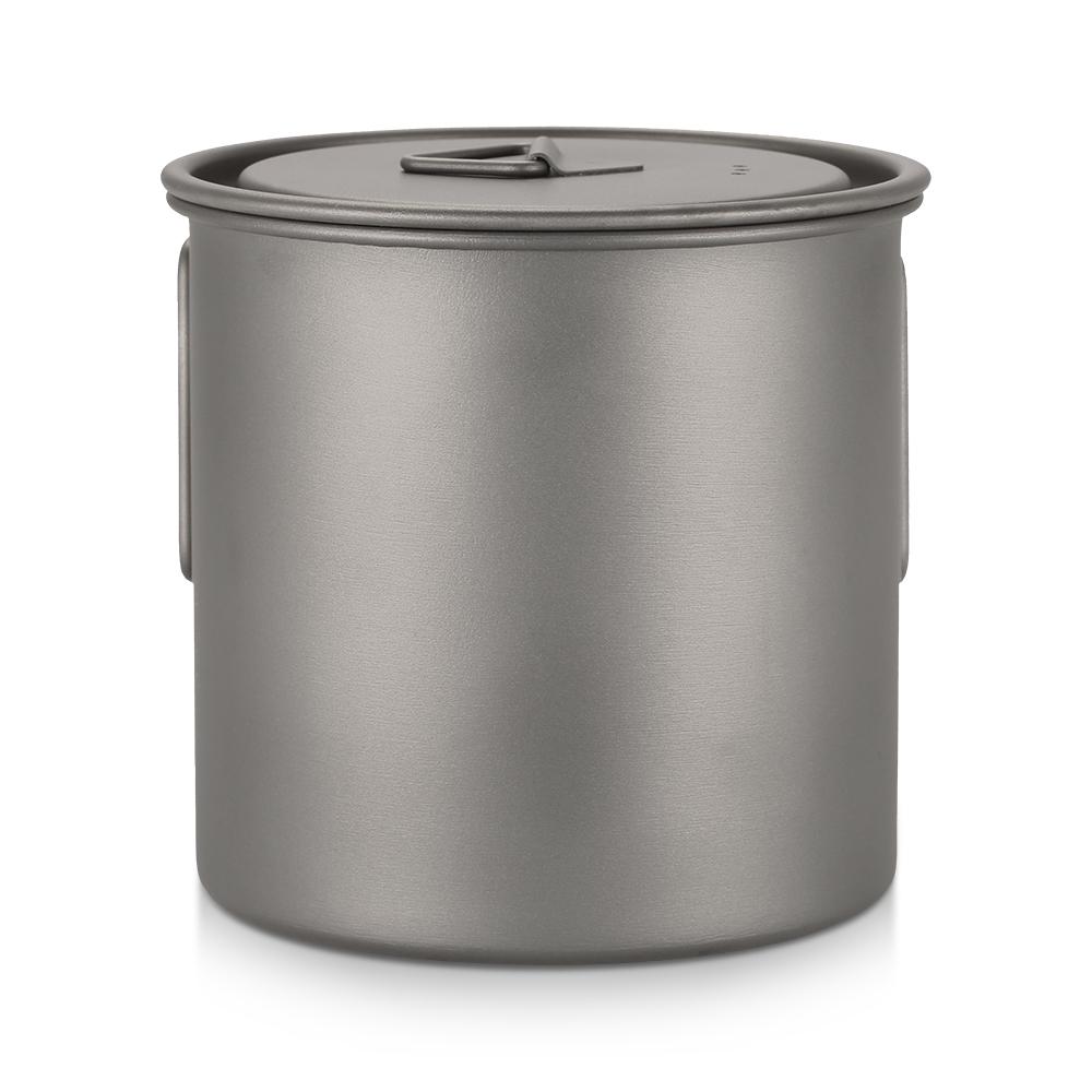 Lixada Сверхлегкая титановая чашка, портативный набор из 2 предметов для кемпинга, пикника, чашки для воды