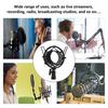 Aluminum Alloy Microphone Shock Mount Holder with Anti-Vibration Pad Inserts, Fits 55-65mm Microphones, Easy Installation In Studio Broadcast Recordin