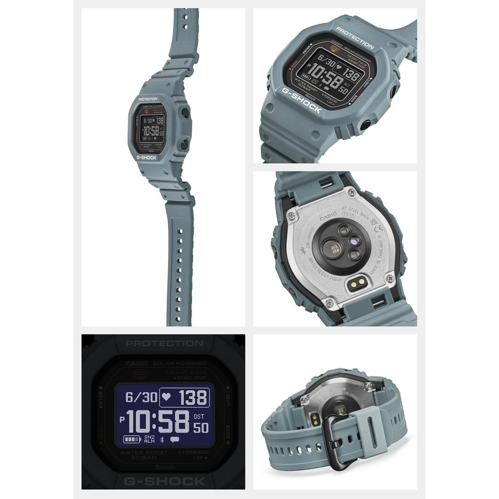 Casio Мужские часы G-Shock G-SQUAD с пульсометром Bluetooth DW-H5600-2JR Pale Blue [модель для Японии]