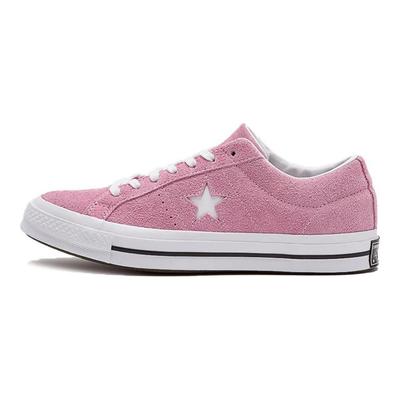Кеды One Star OX Легкие Нескользящие Низкие для Скейтбординга для Мужчин и Женщин Розовые Белые
