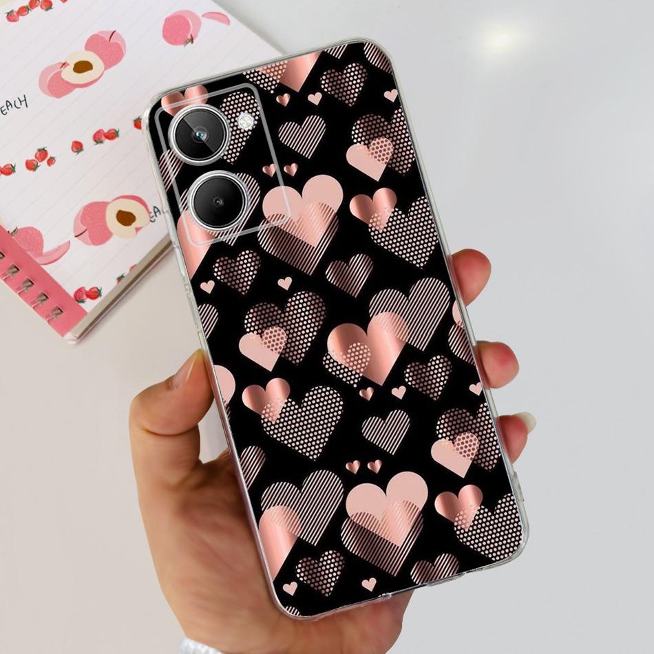 Милый чехол с рисунком Цветущего Кота для Realme 10 / Realme 10 Pro / Realme 10 Pro+ Мягкий Силиконовый TPU Чехол для Realme10 4G 10Pro Plus