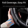 Nappa Leather Car Steering Wheel Cover, Non-Slip, Sweat-Absorbent, Breathable, Suitable for All Seasons, Black, Burgundy, White, New Ultra-Thin