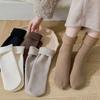 Seamless Thick Plush Snow Sock Solid Color Sleeping Socks Hot Mid Length Sock for Women Mens