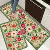 Винтажный Цветочный Кухонный Коврик Прихожая Коврик для Двери Домашний Декор Нескользящий Коридор Балкон Коврики Ванная Прачечная Напольный Коврик Домашний Декор