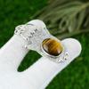 Mothers Day Deal Tiger Eye Gemstone 925 Sterling Silver Bezel Birthday Pendant