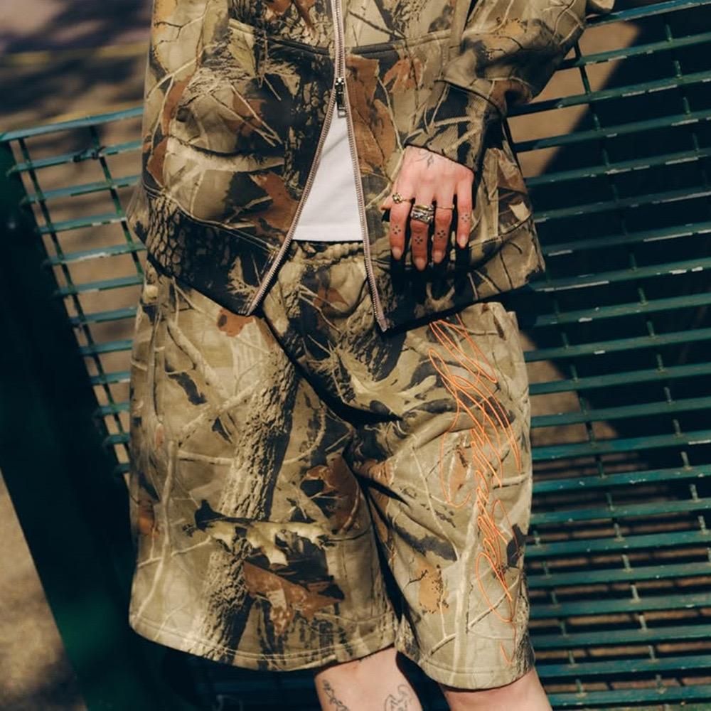 RogueWave Ретро Харадзюку Рок Шорты Оверсайз Мужские Y2k Американский Хай Стрит Трендовый Бренд Принт Буквами Повседневные Свободные Широкие Штаны Женские