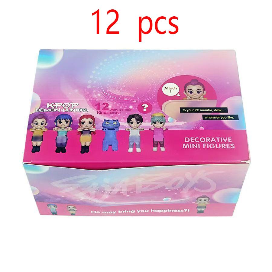 New K-pop Demon Hunters Angel Blind Box PVC Material Mini Anime Character Decoration Children's Christmas and Birthday Gifts